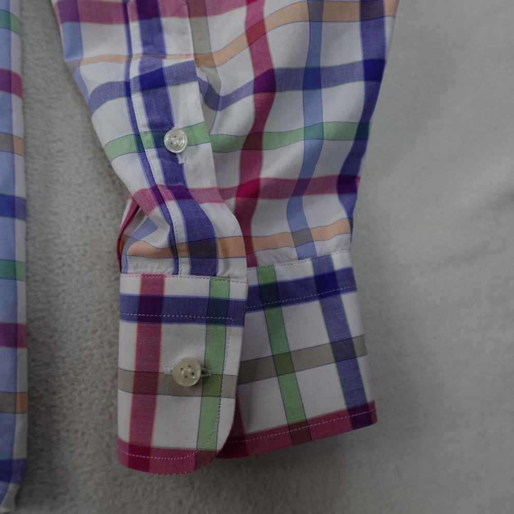Paul & Shark Yachting Shirt Mens 44 Soft Touch Plaid Button Down Long Sleeve - Picture 8 of 13